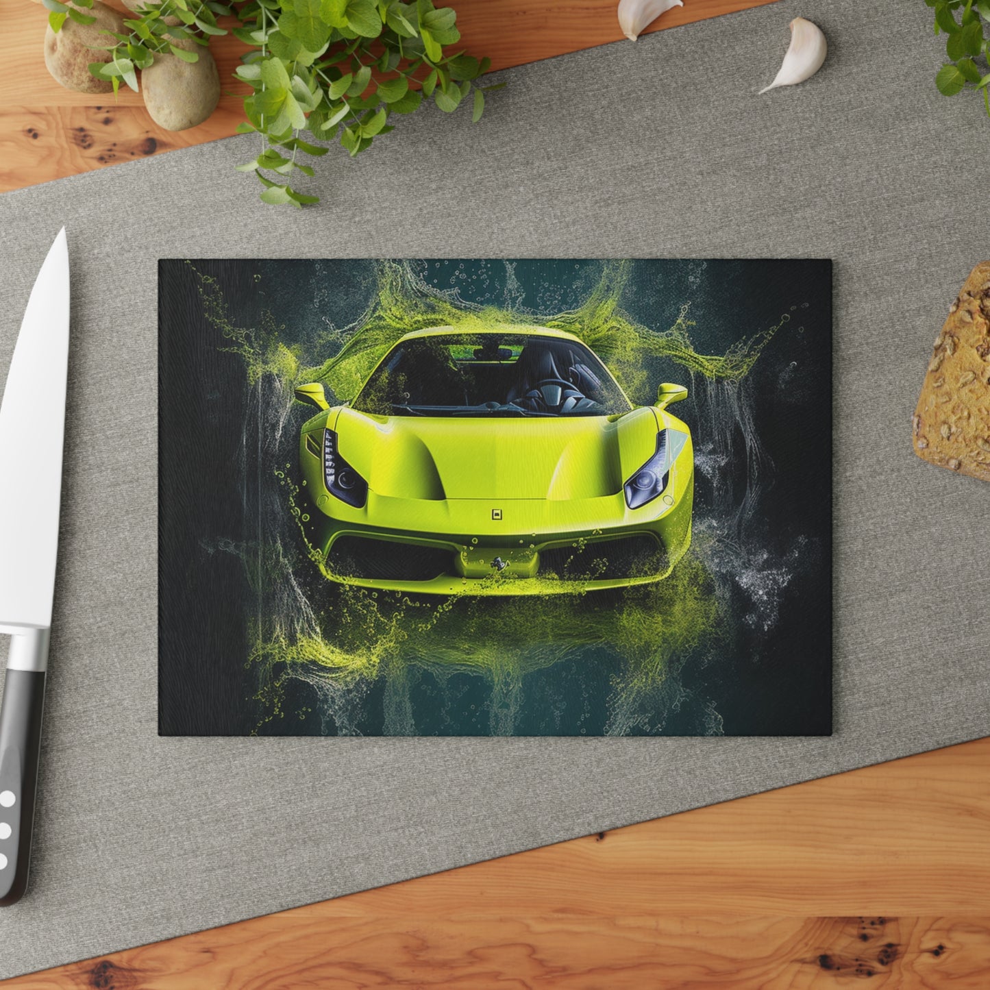 Glass Cutting Board Farrari Water 4