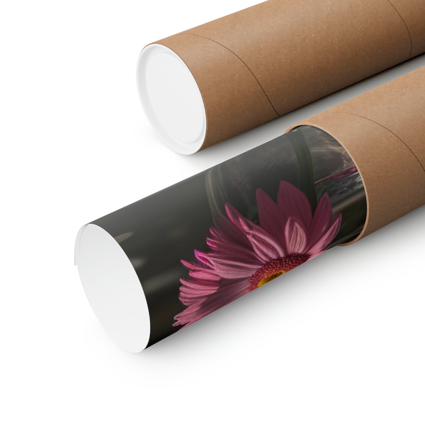 Premium Matte Vertical Posters Pink Daisy 2