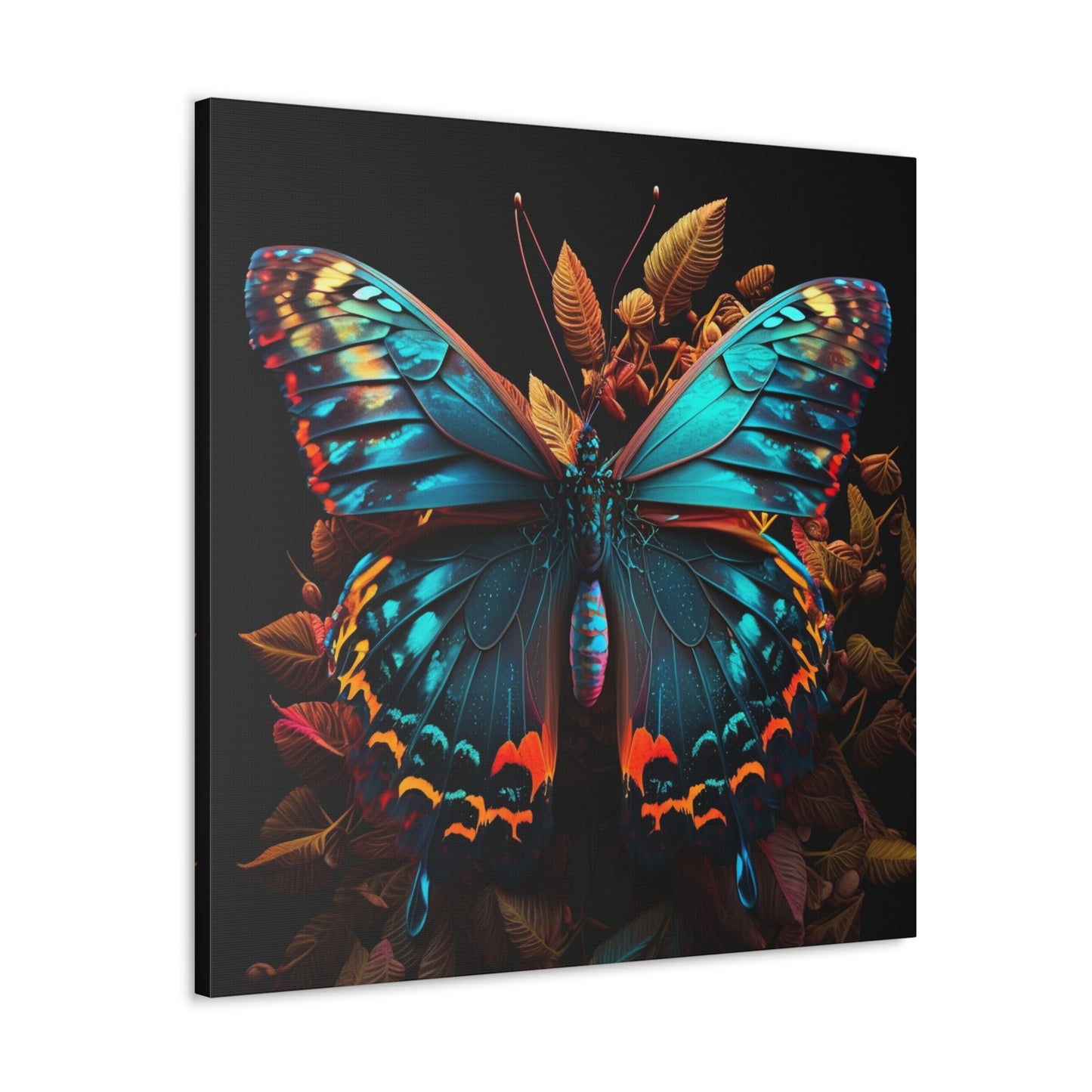 Canvas Gallery Wraps Hue Neon Butterfly 1