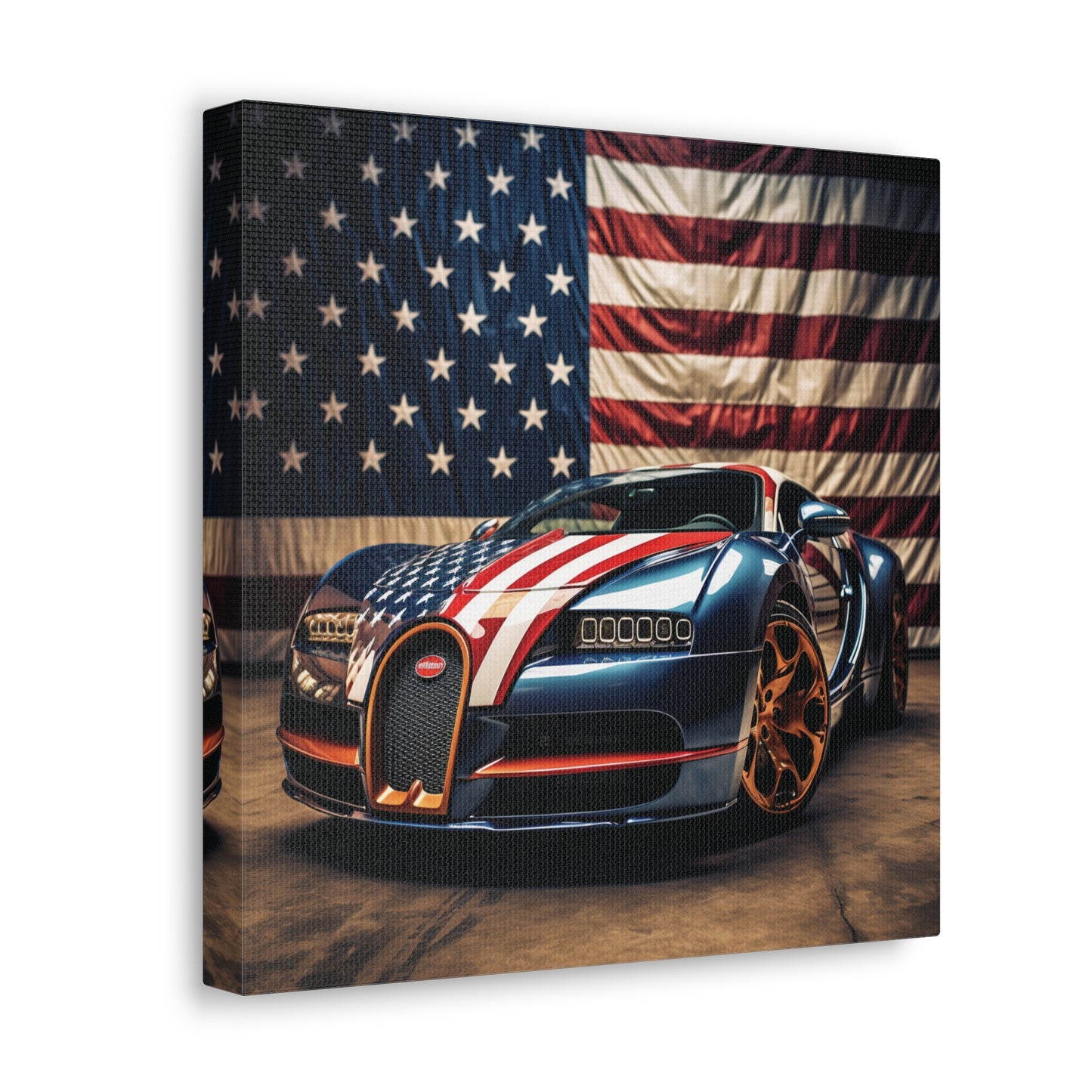 Canvas Gallery Wraps Bugatti Flag American 4