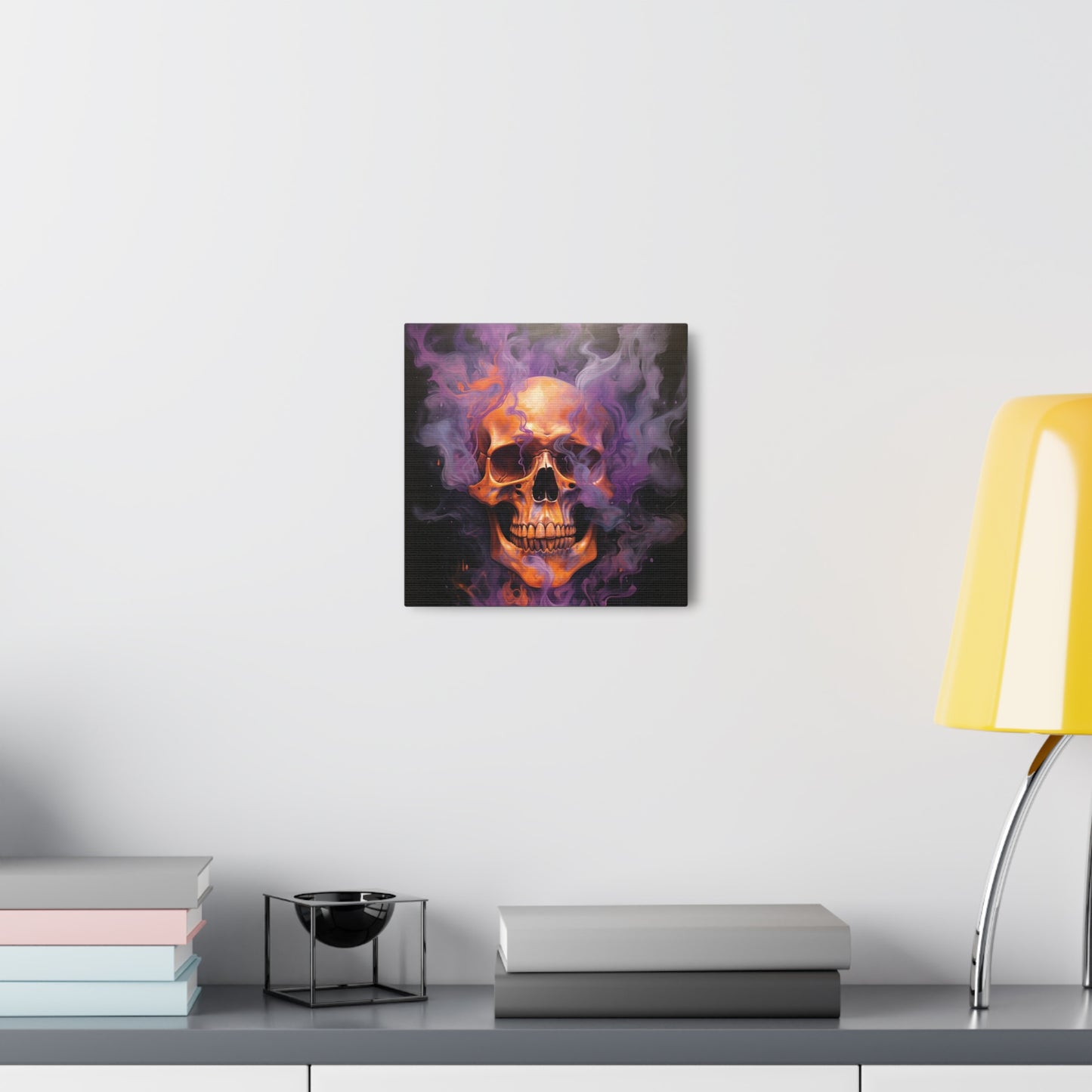 Canvas Gallery Wraps Skull Flames 4