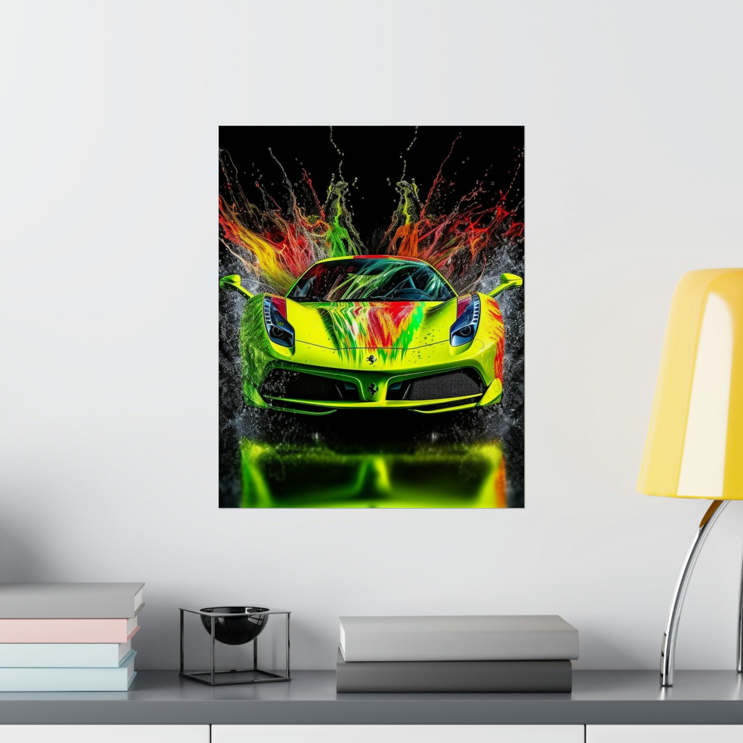 Premium Matte Vertical Posters Farrari Water 1