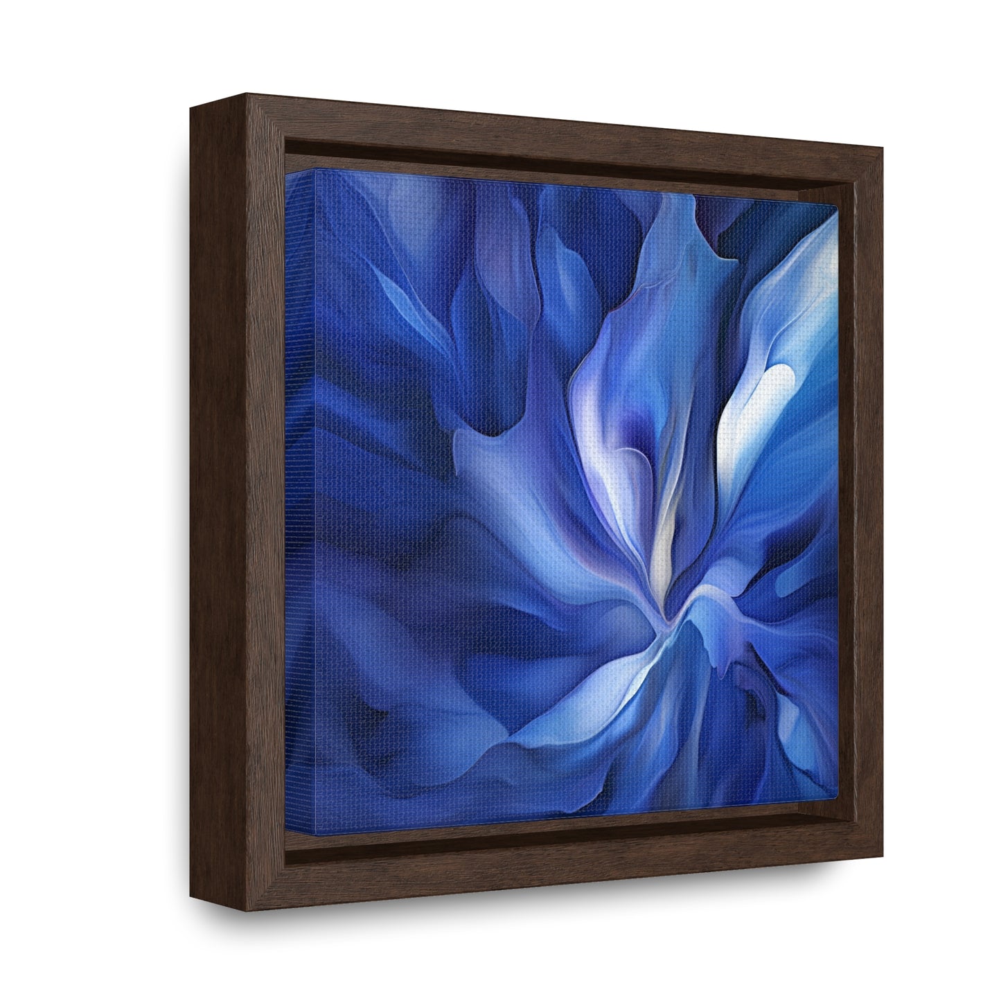 Gallery Canvas Wraps, Square Frame Abstract Blue Tulip 3