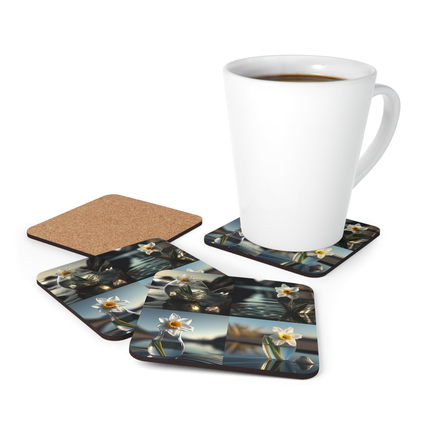 Corkwood Coaster Set Daffodil 5