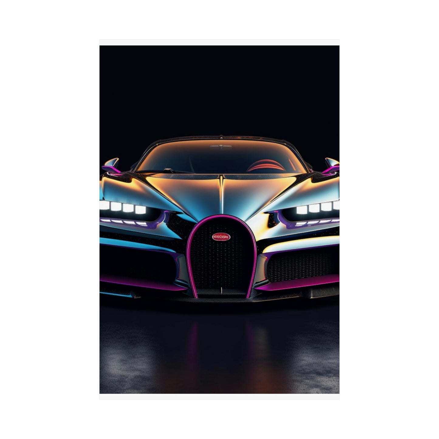 Premium Matte Vertical Posters Hyper Bugatti Chiron 1