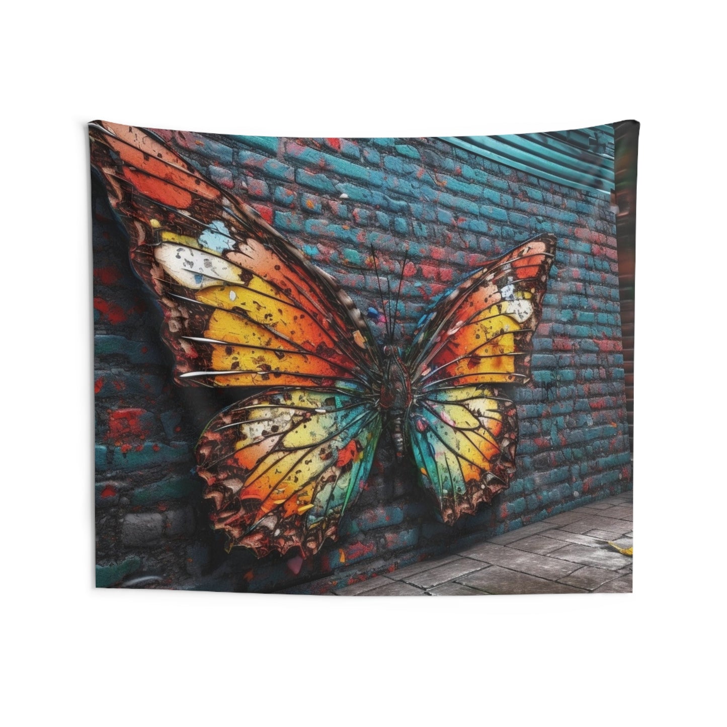 Indoor Wall Tapestries Liquid Street Butterfly 2