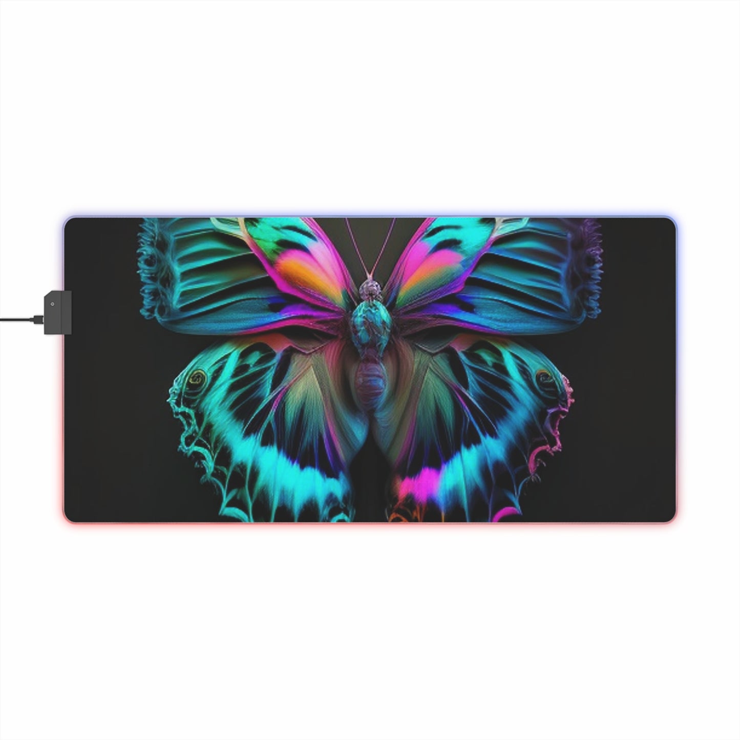 LED Gaming Mouse Pad Neon Butterfly Fusion 4