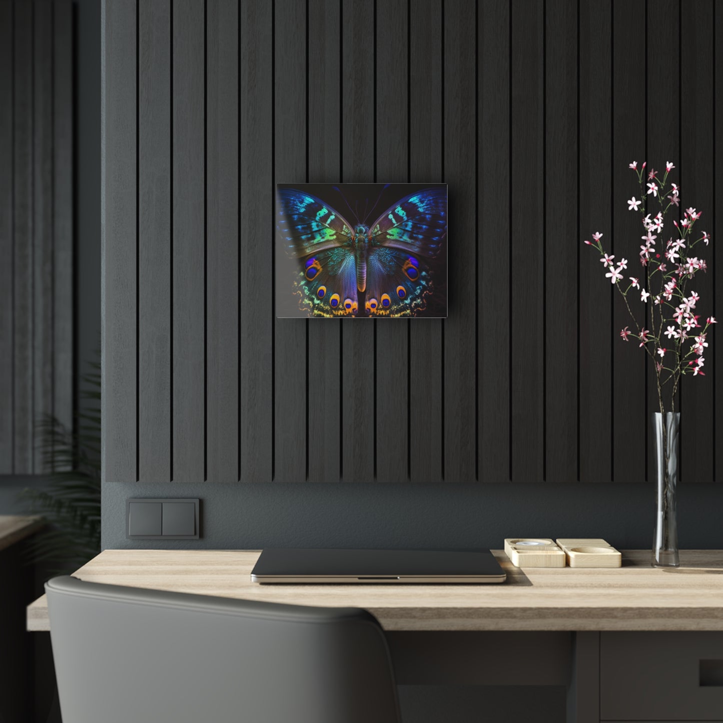 Acrylic Prints Neon Hue Butterfly 3