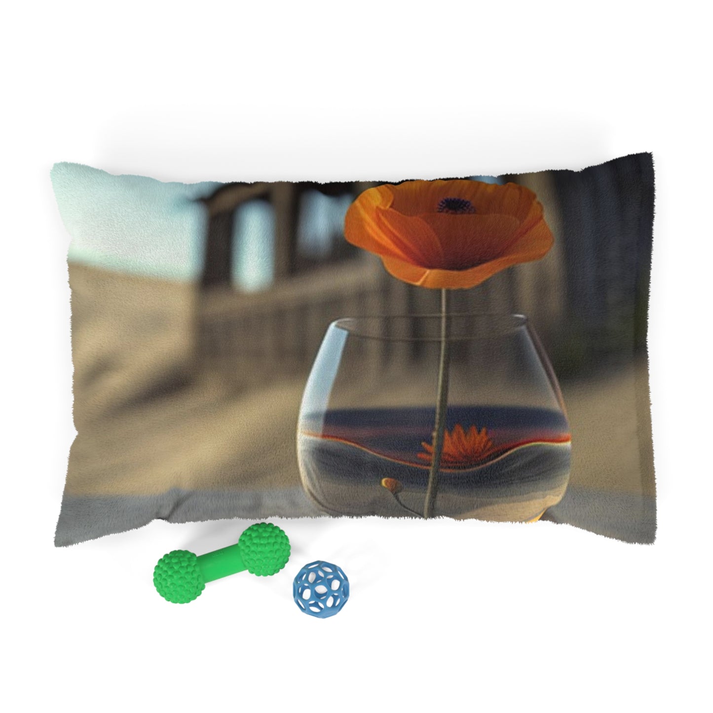 Pet Bed Poppy in a Glass Vase 4