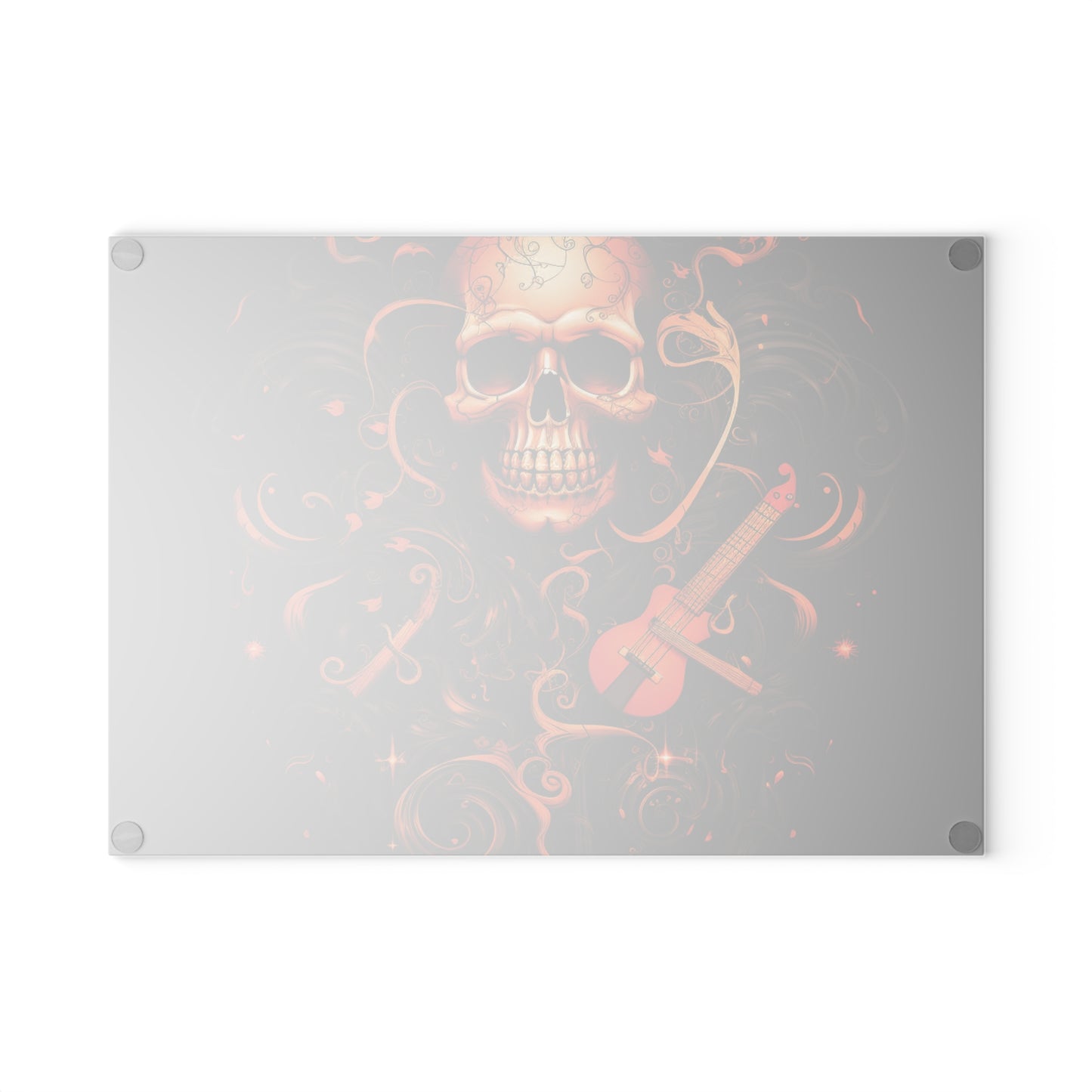 Glass Cutting Board Skull Treble Clef 4