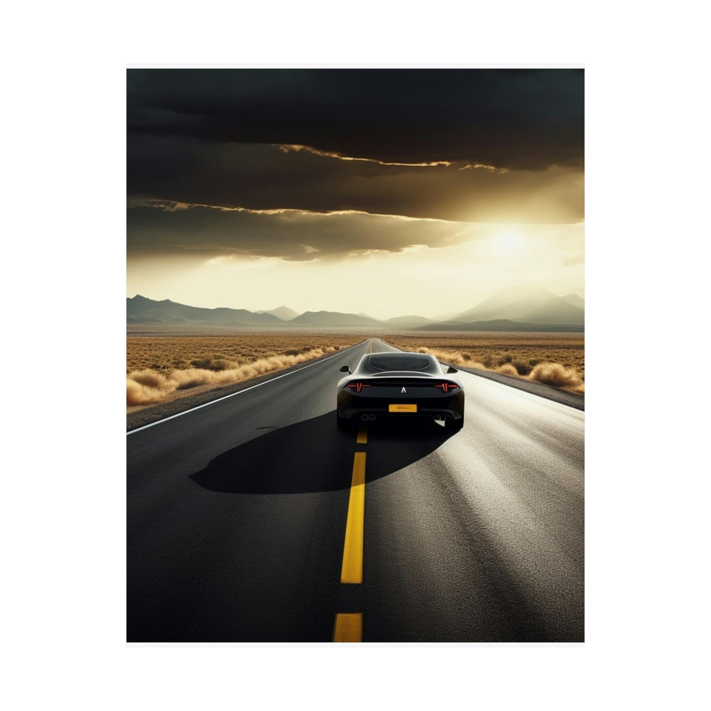 Premium Matte Vertical Posters Ferrari Road 1