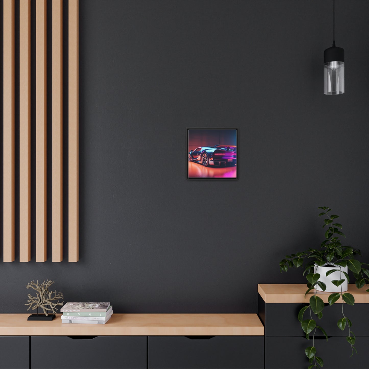 Gallery Canvas Wraps, Square Frame Hyper Bugatti Neon Chiron 2