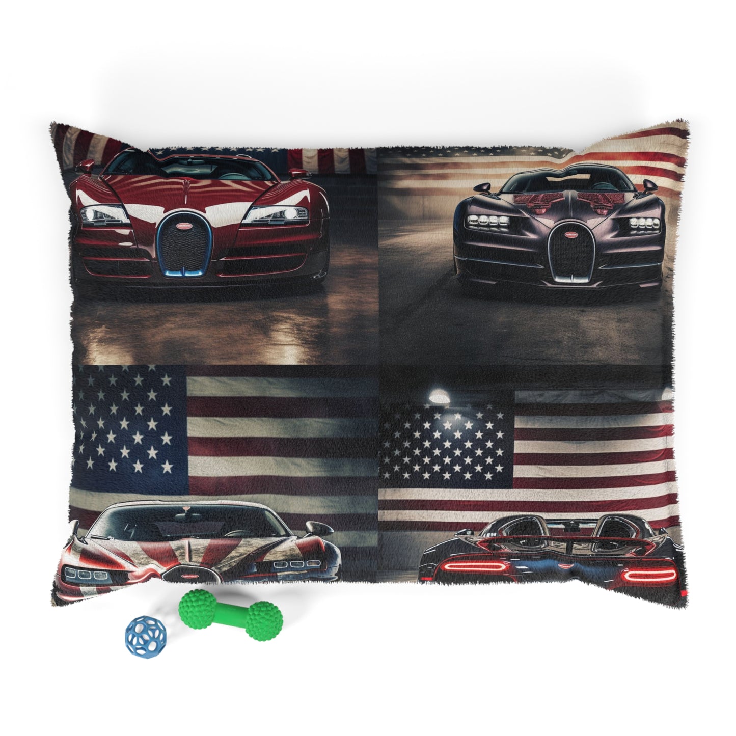 Pet Bed American Flag Background Bugatti 5