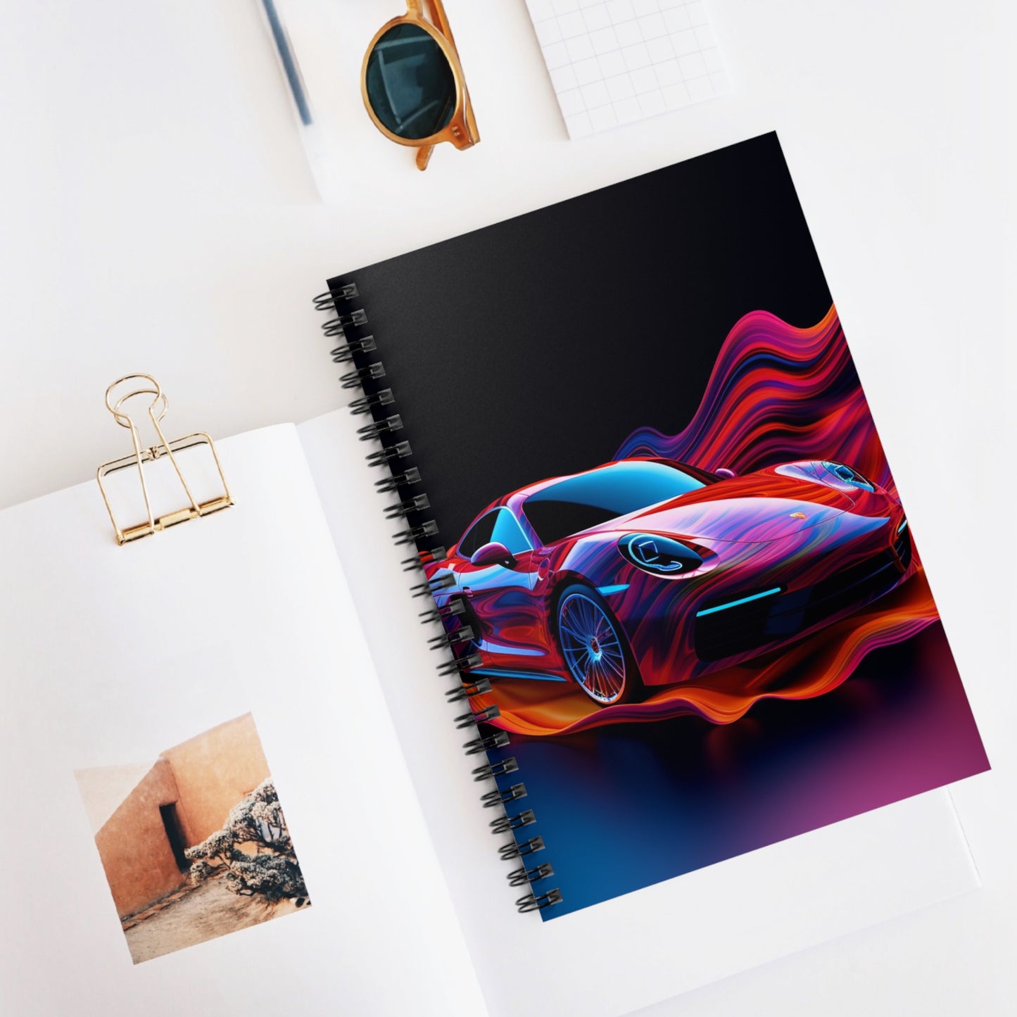 Spiral Notebook - Ruled Line Porsche Water Fusion 4
