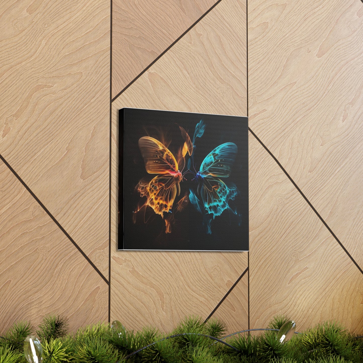 Canvas Gallery Wraps Kiss Neon Butterfly 2