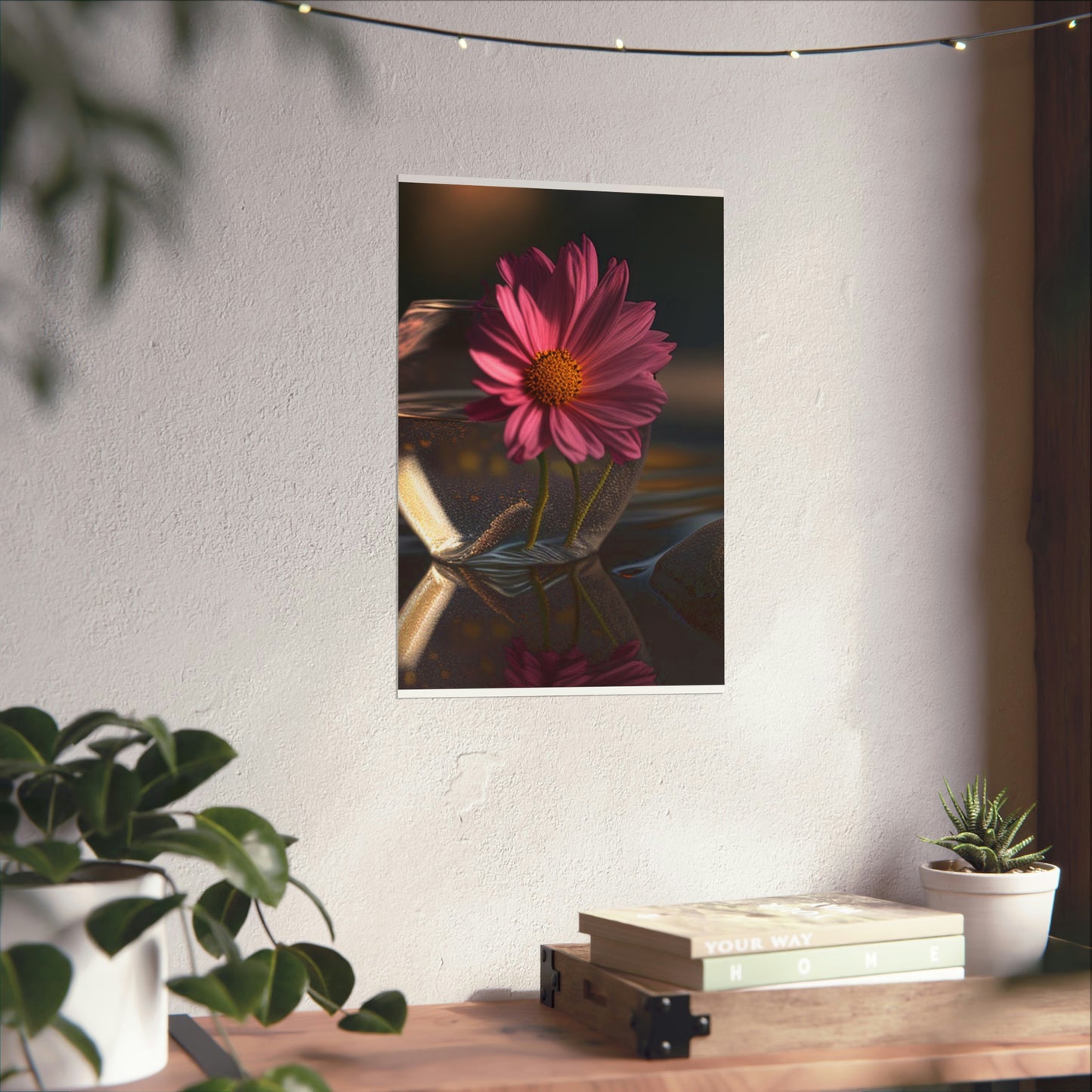 Premium Matte Vertical Posters Pink Daisy 4