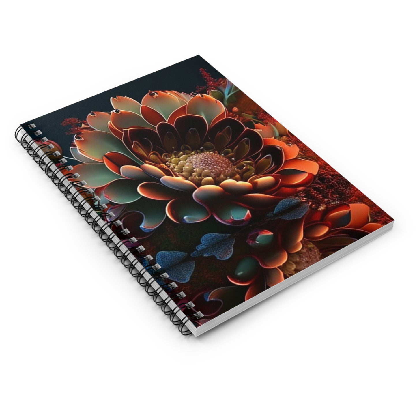 Spiral Notebook - Ruled Line Flower Arangment 4