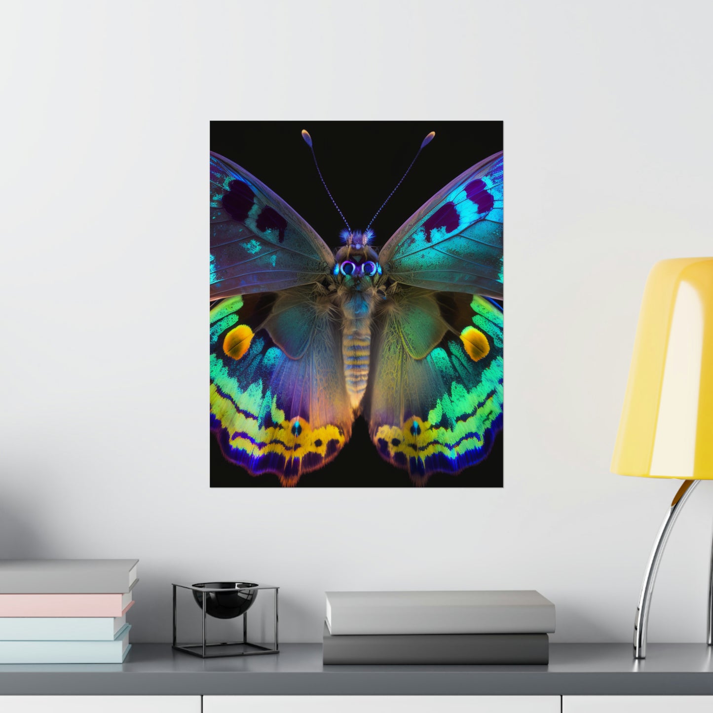 Premium Matte Vertical Posters Neon Hue Butterfly 4