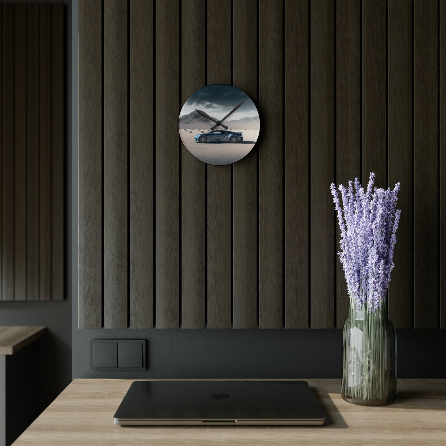 Acrylic Wall Clock Bugatti Real Look 1