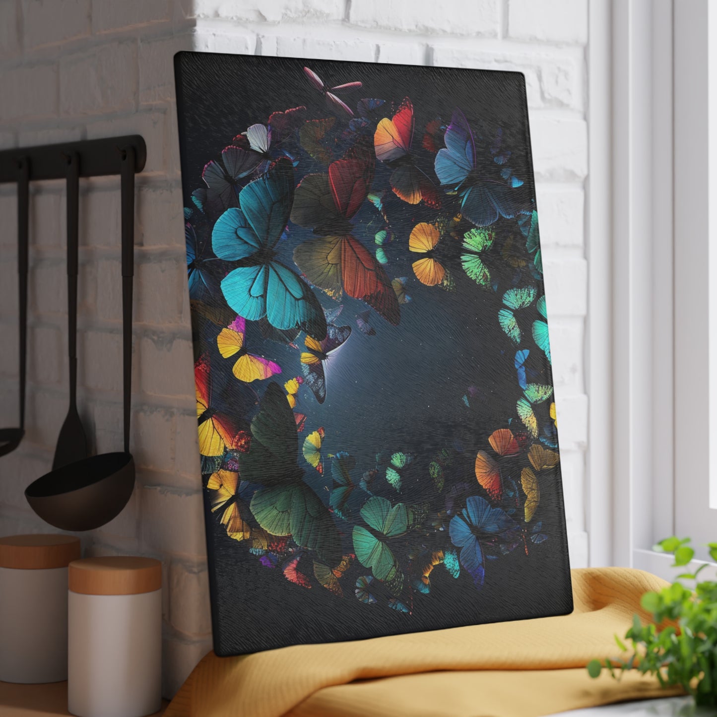 Glass Cutting Board Moon Butterfly 3