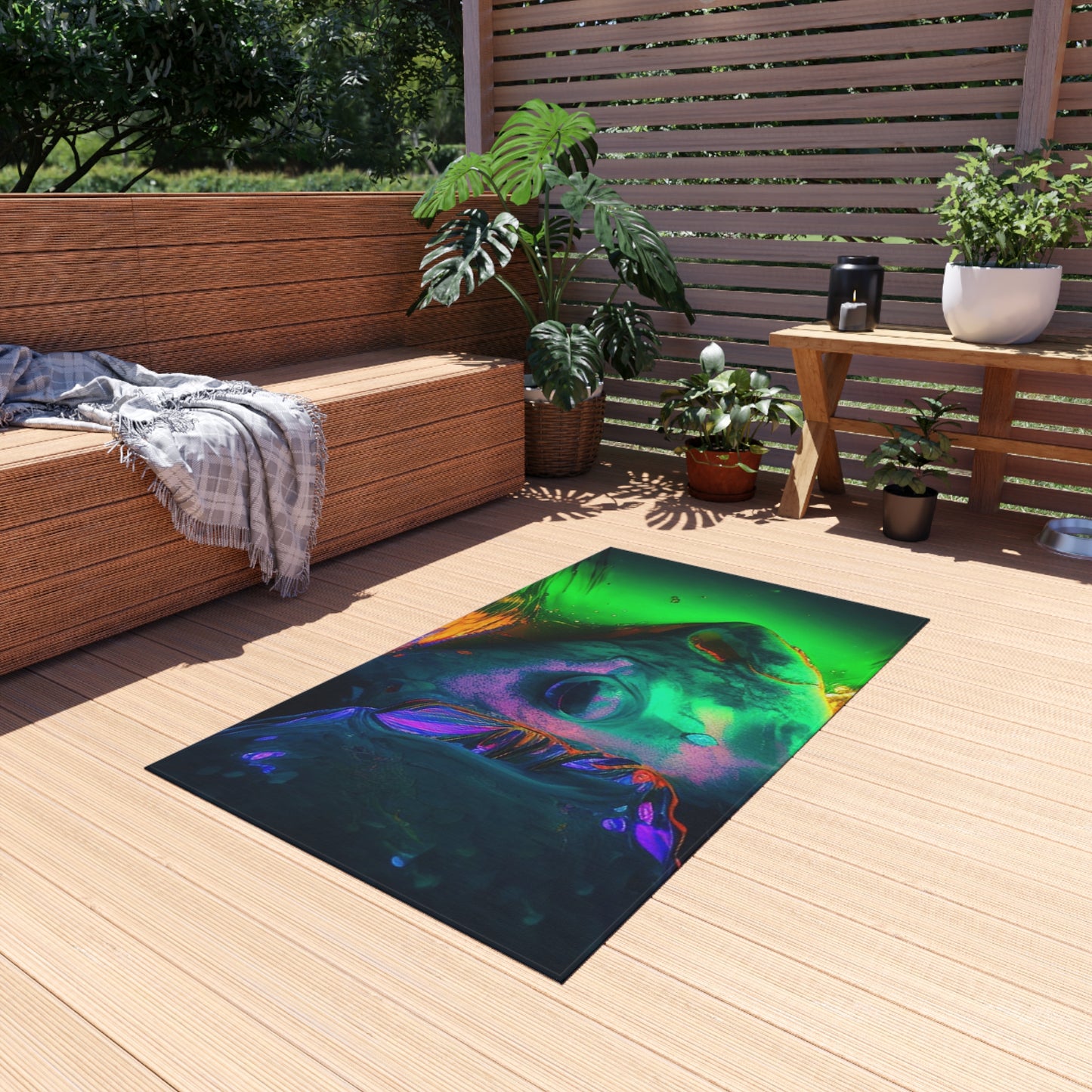 Outdoor Rug  Florescent Glow 1