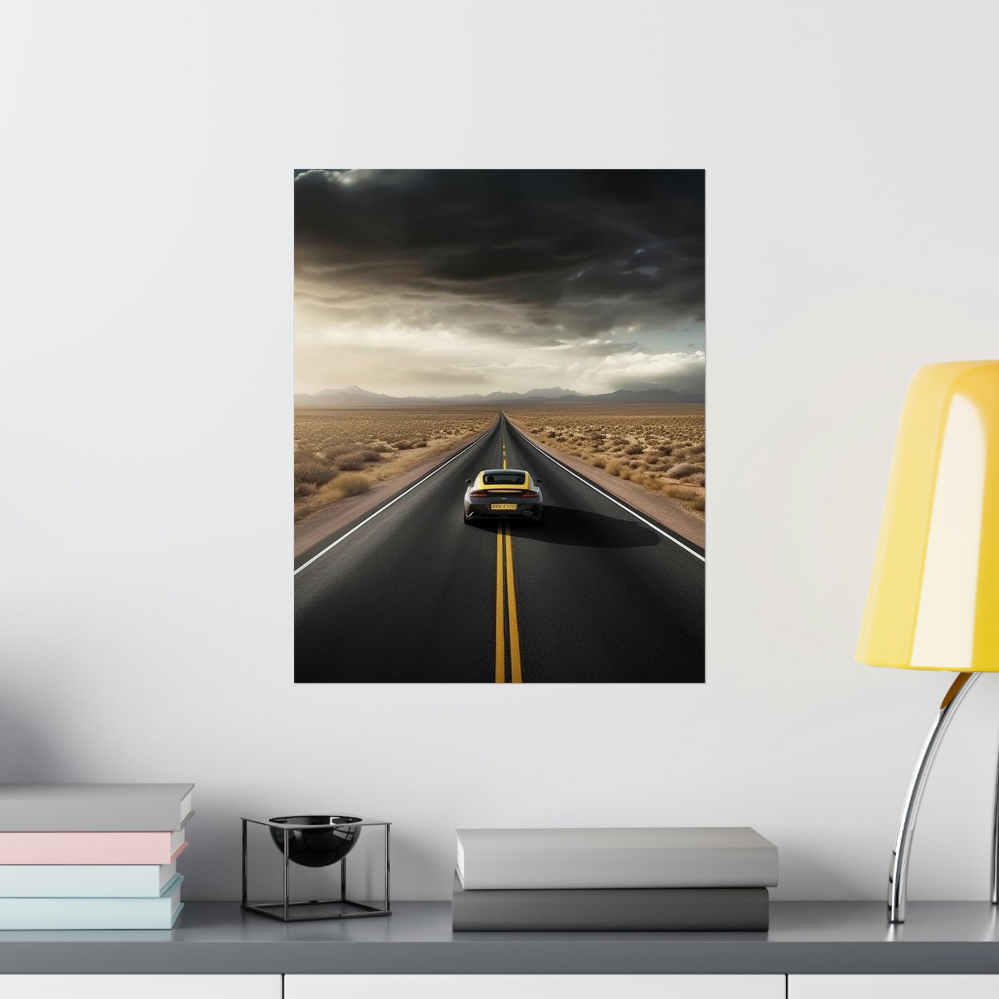 Premium Matte Vertical Posters Ferrari Road 2