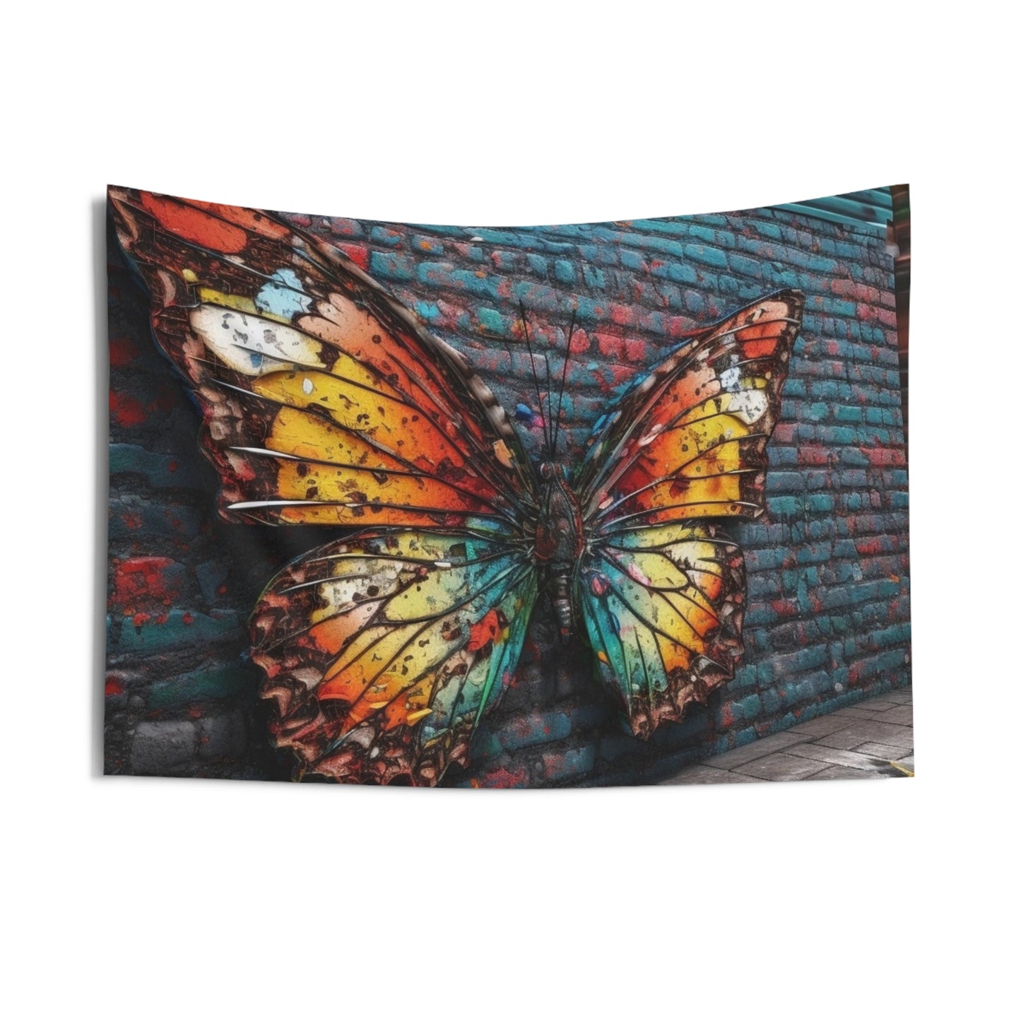 Indoor Wall Tapestries Liquid Street Butterfly 2