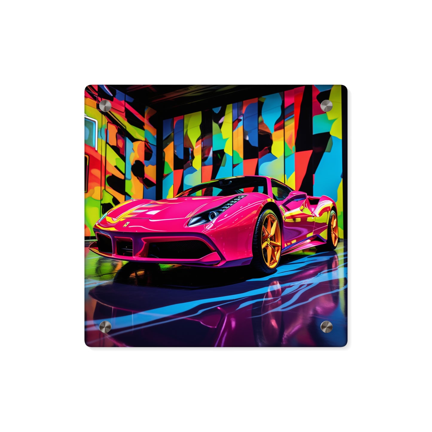 Acrylic Wall Art Panels Ferrari Flair Macro 1