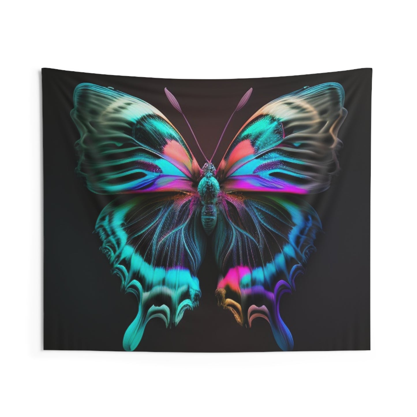 Indoor Wall Tapestries Neon Butterfly Fusion 3
