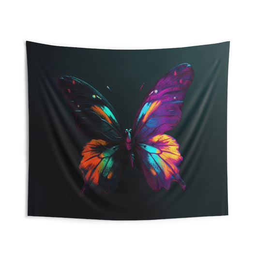 Indoor Wall Tapestries Hyper Colorful Butterfly Purple 3