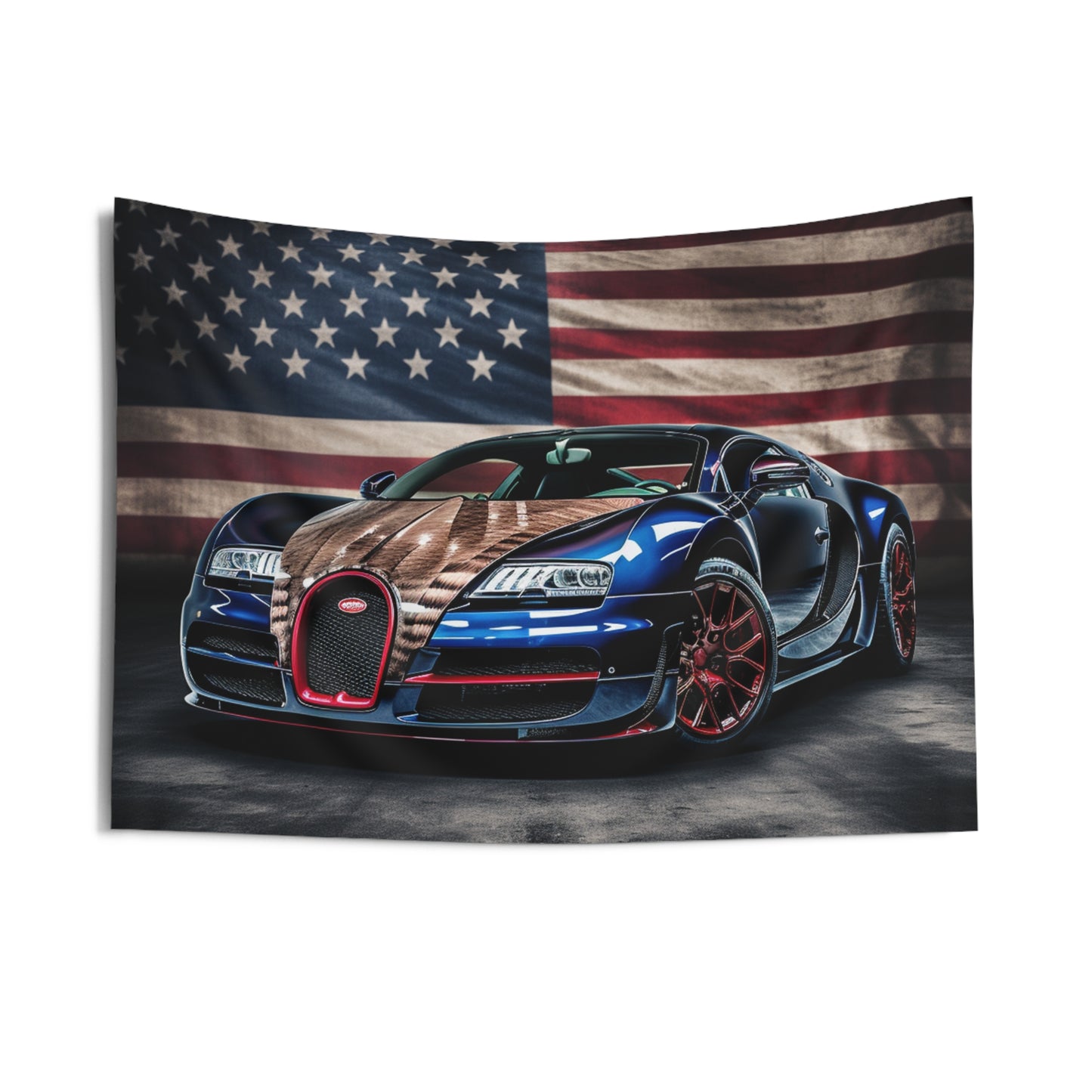 Indoor Wall Tapestries Bugatti American Flag 4