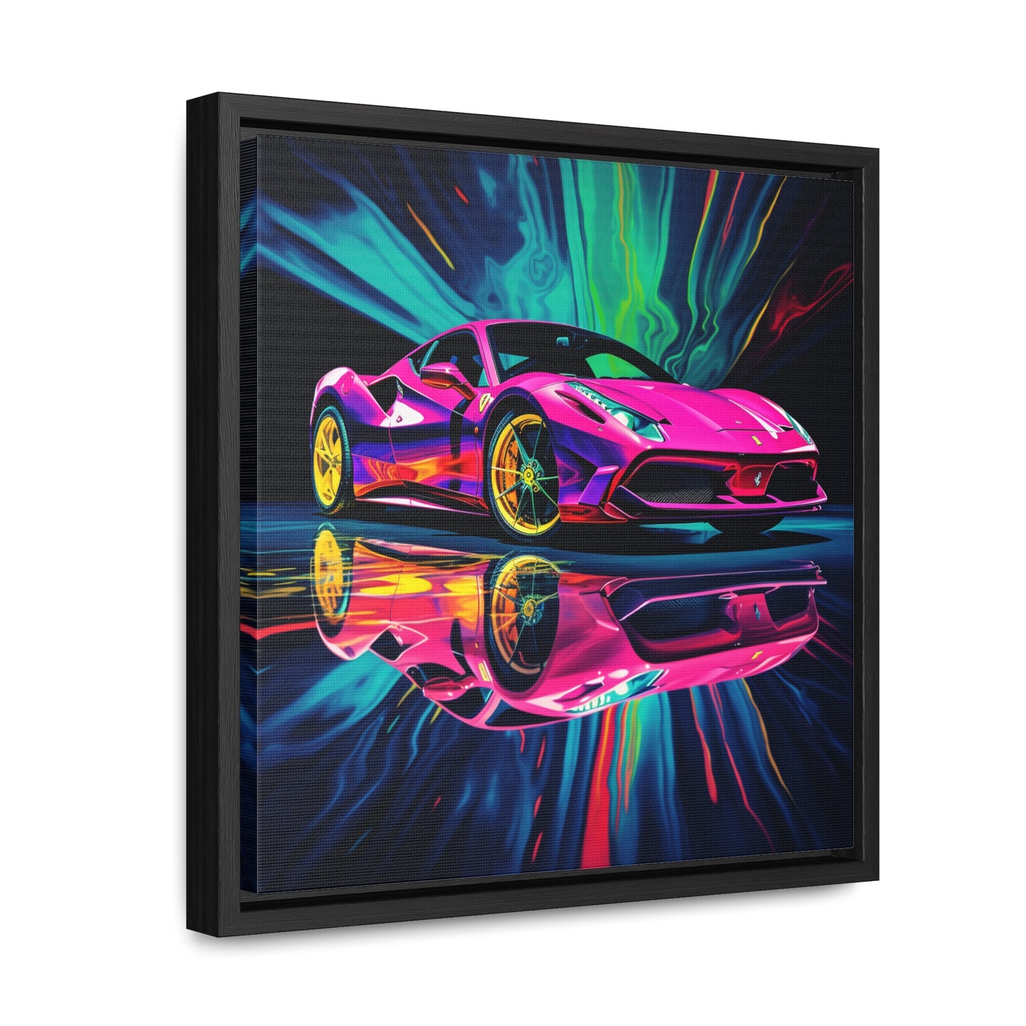 Gallery Canvas Wraps, Square Frame Pink Ferrari Macro 4