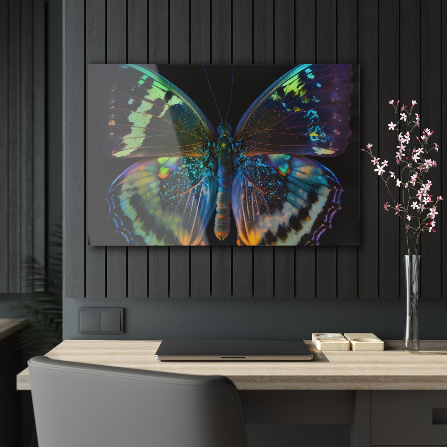 Acrylic Prints Neon Butterfly Flair 4