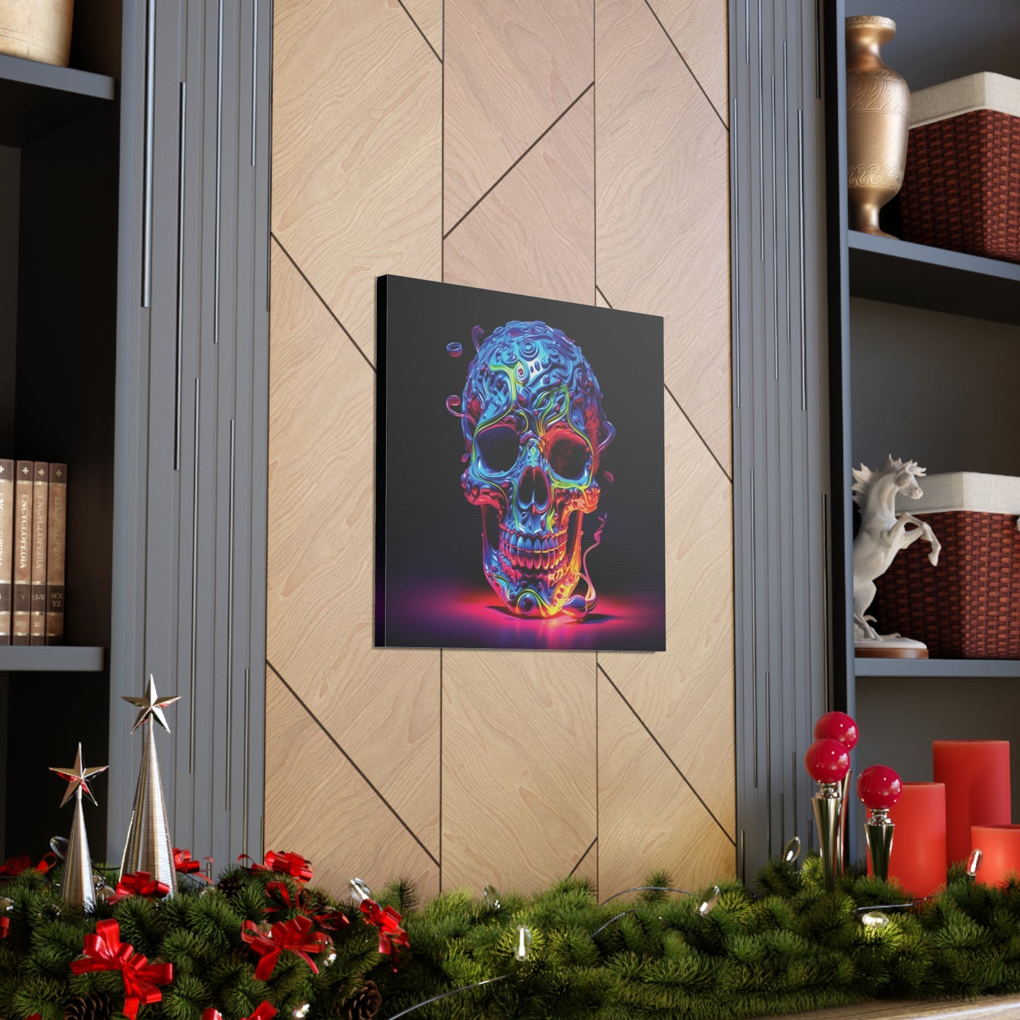 Canvas Gallery Wraps Macro Skull Color 3