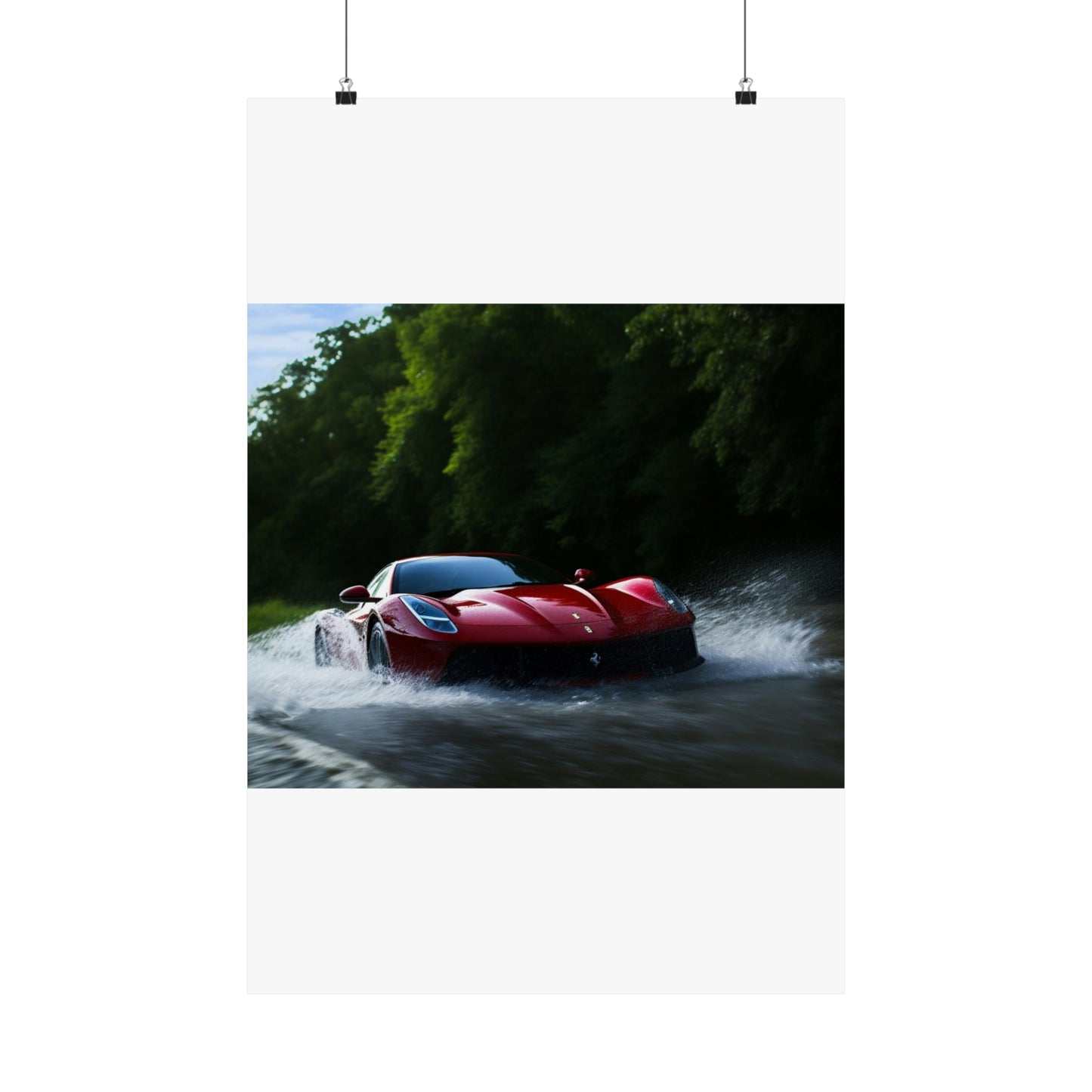 Premium Matte Vertical Posters Water Ferrari Splash 1