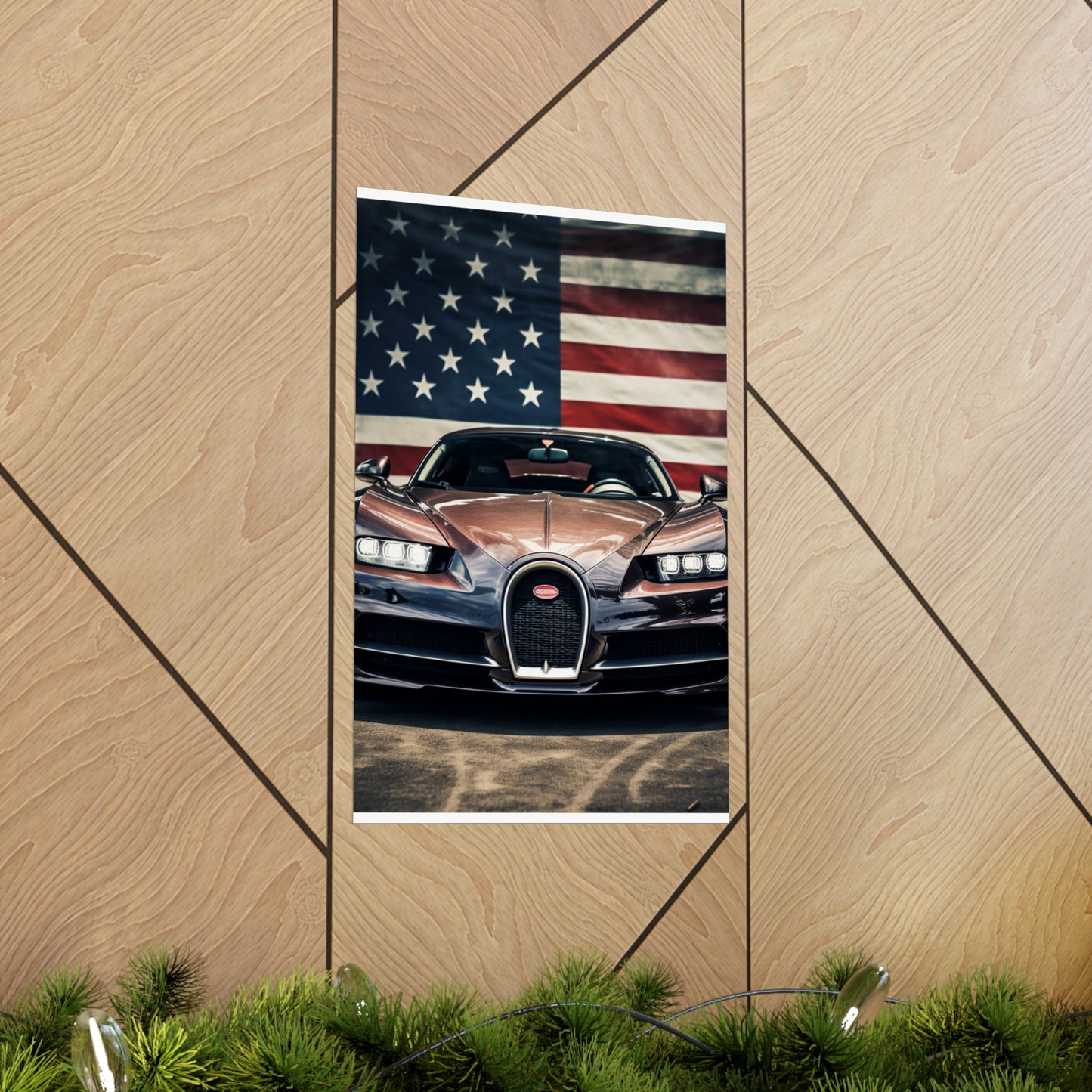 Premium Matte Vertical Posters Bugatti Flag 4