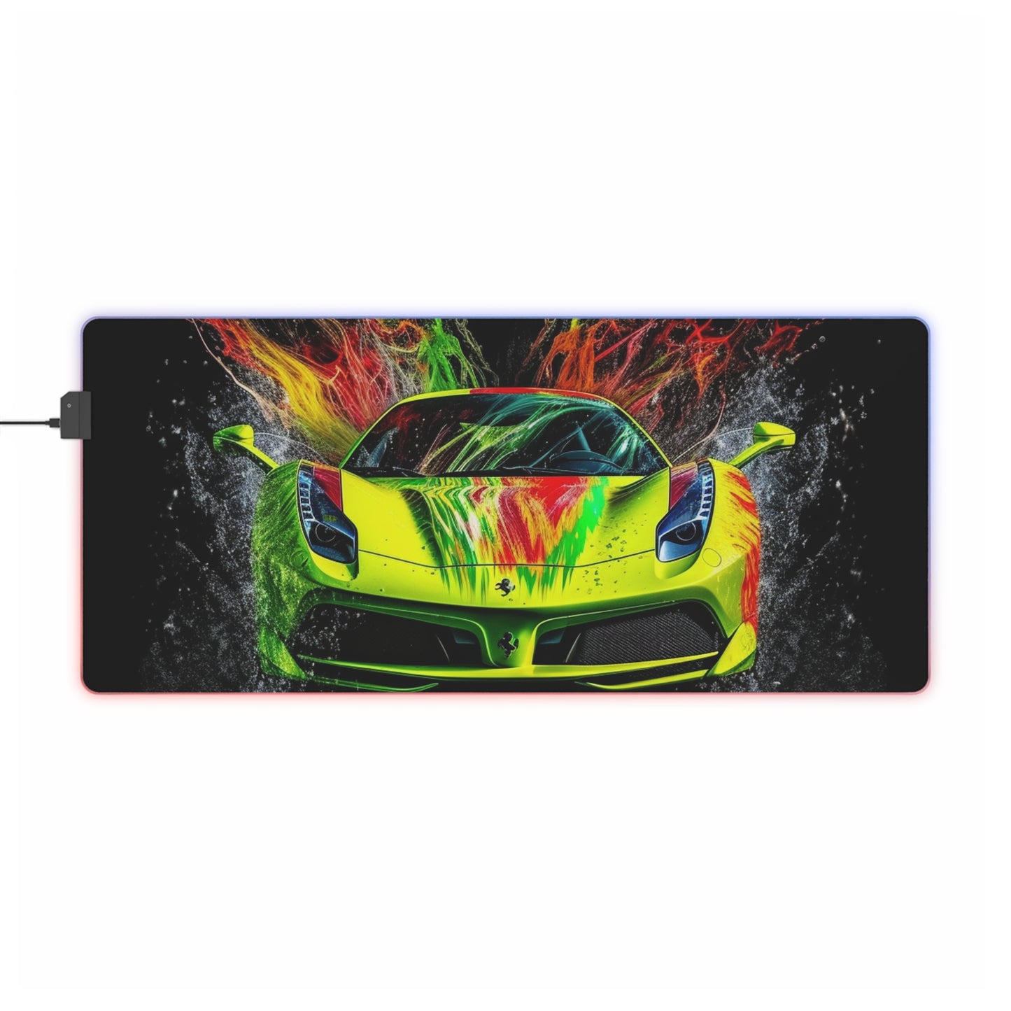 LED Gaming Mouse Pad Farrari Water 1