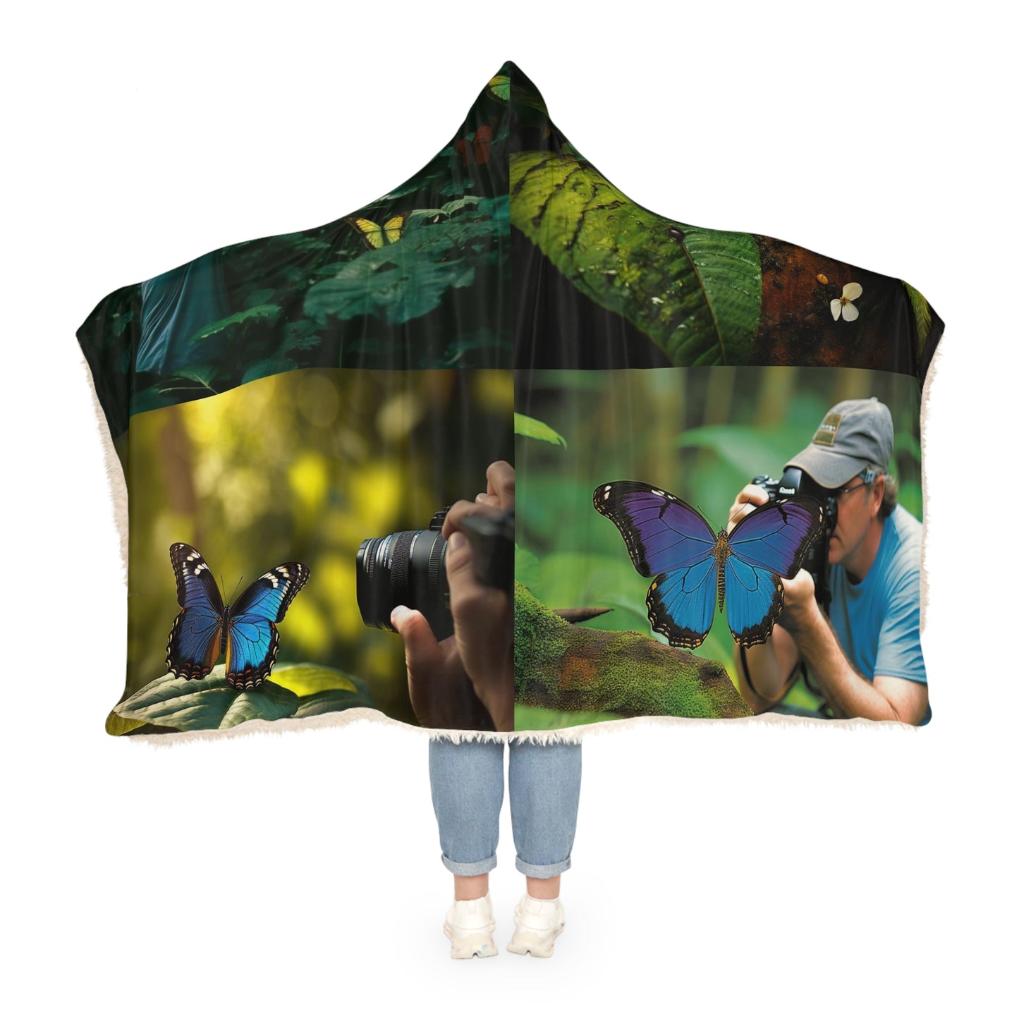 Snuggle Hooded Blanket Jungle Butterfly 5