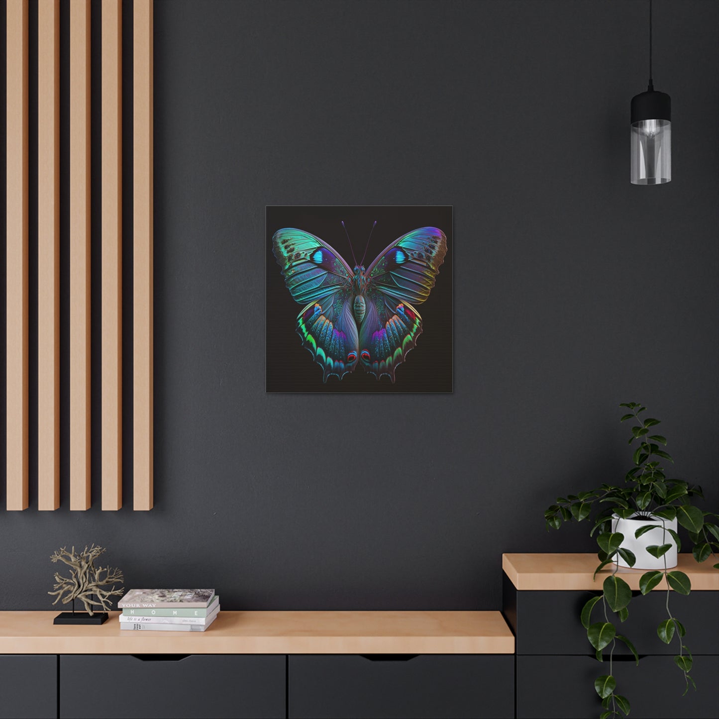 Canvas Gallery Wraps Hue Neon Butterfly 4