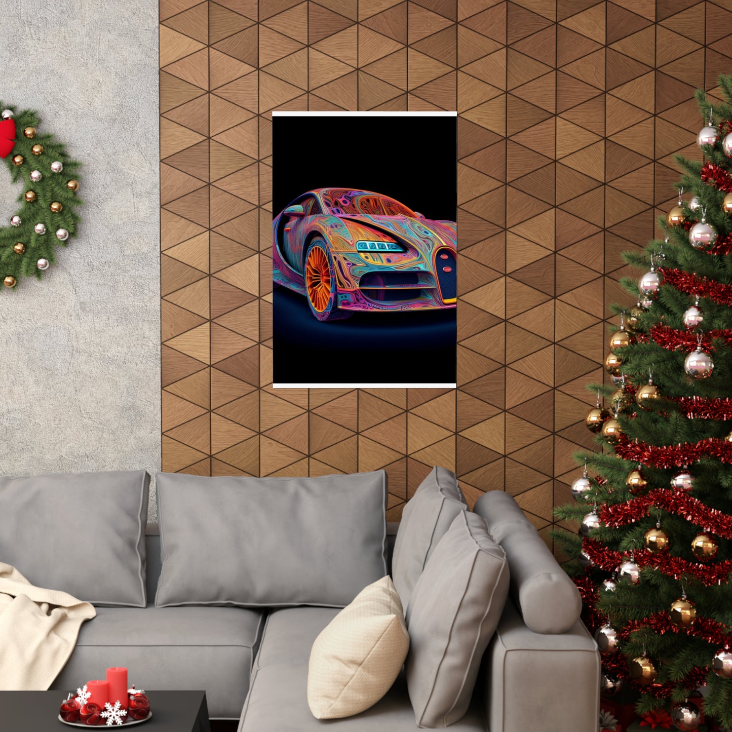 Premium Matte Vertical Posters Bugatti Abstract Concept 1