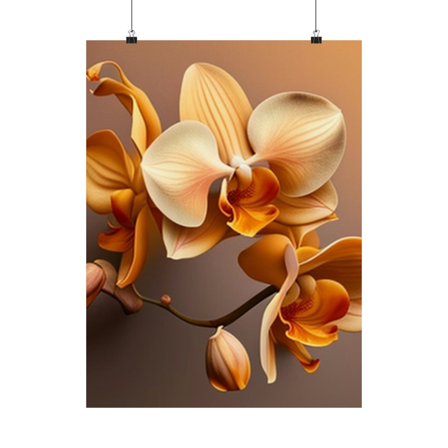 Premium Matte Vertical Posters orchid pedals 2