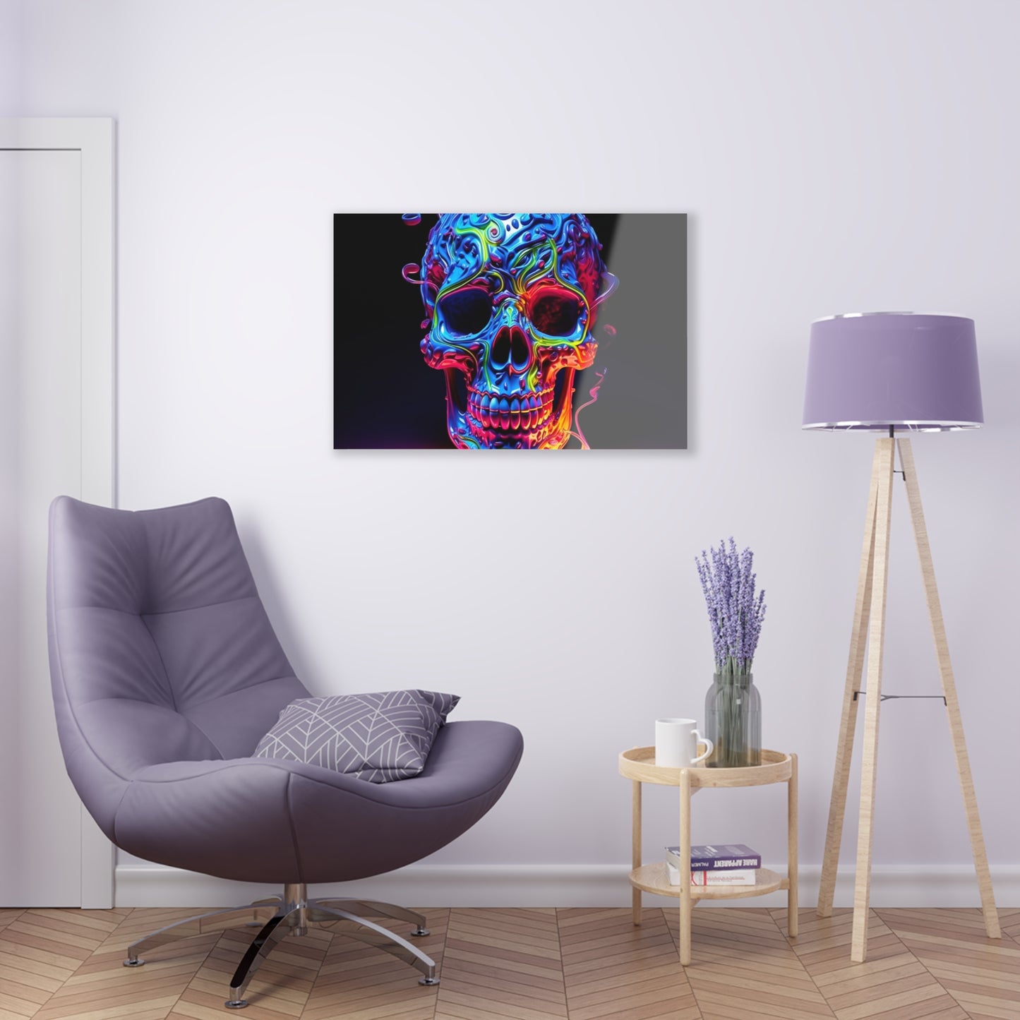 Acrylic Prints Macro Skull Color 3