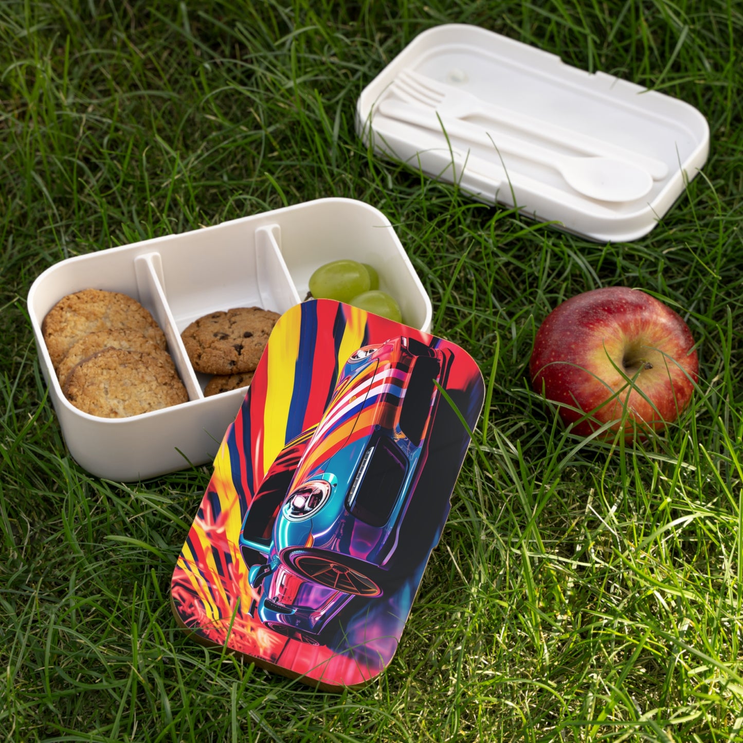 Bento Lunch Box Macro American Flag Porsche 2