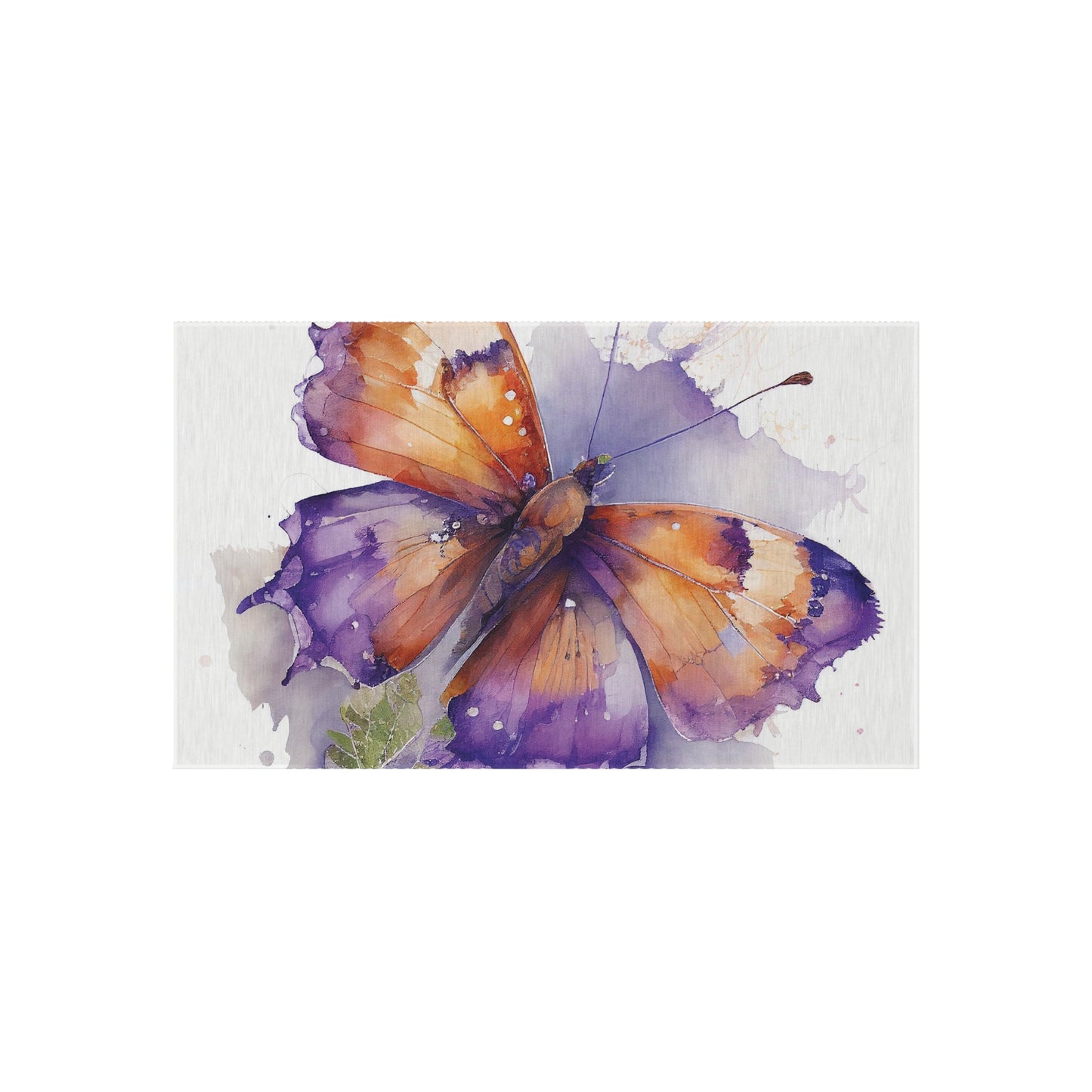 Outdoor Rug  MerlinRose Watercolor Butterfly 2