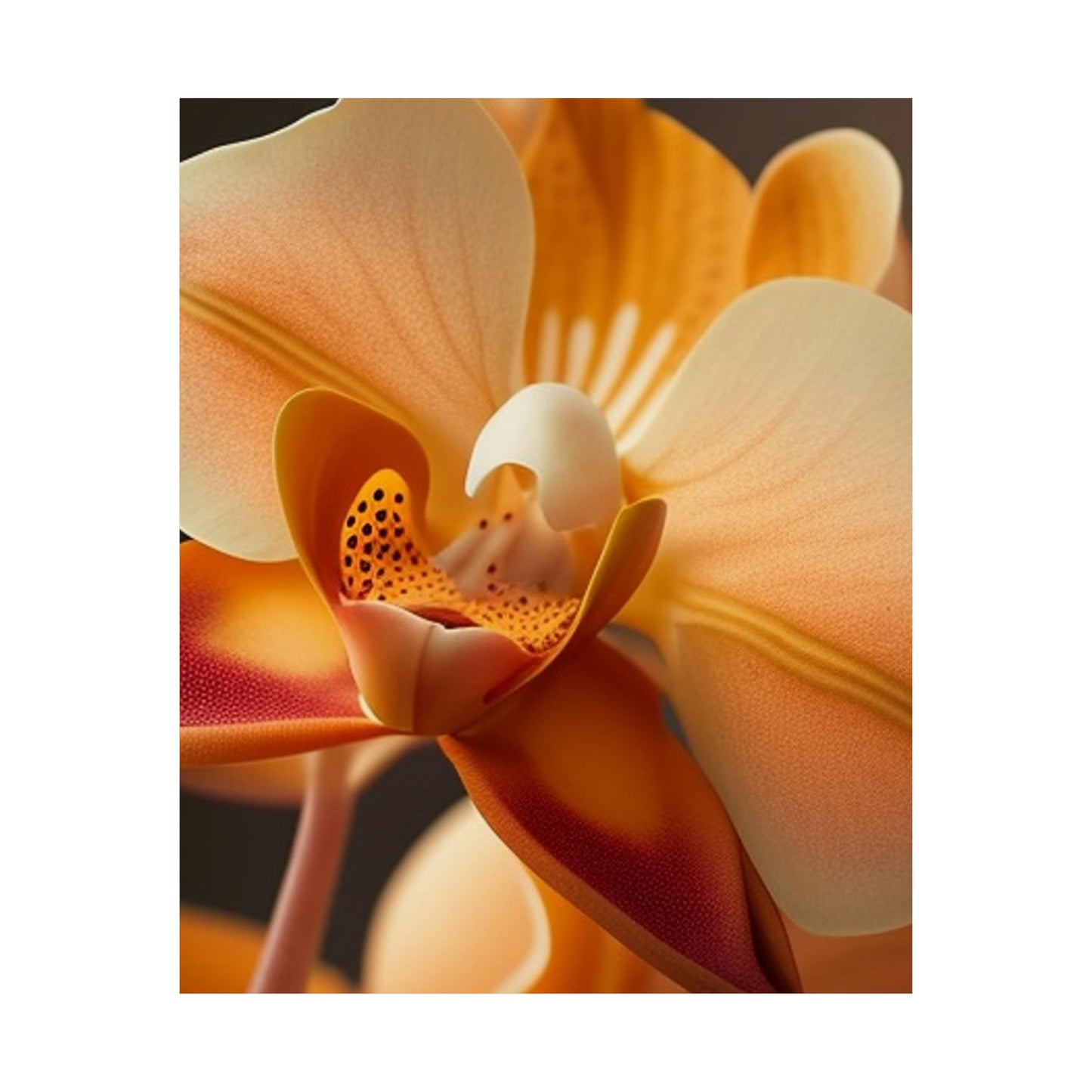 Premium Matte Vertical Posters Orange Orchid 3