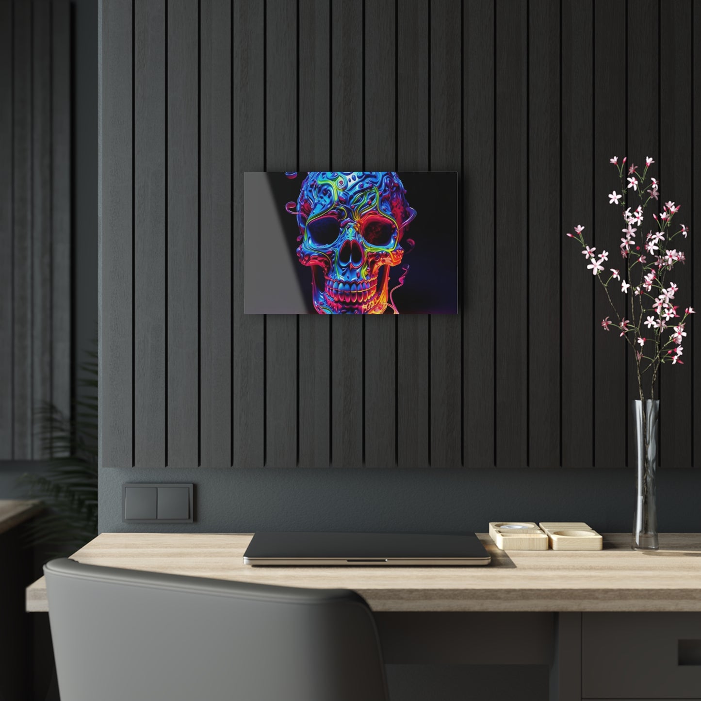 Acrylic Prints Macro Skull Color 3