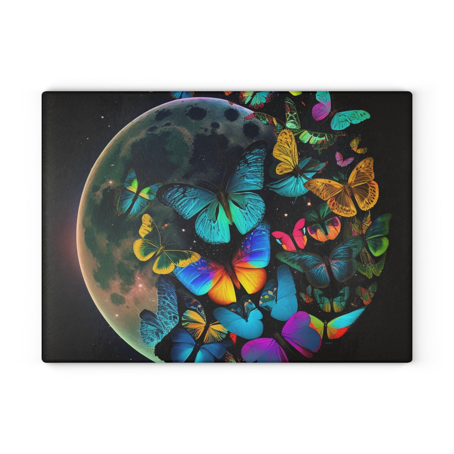 Glass Cutting Board Moon Butterfly 2