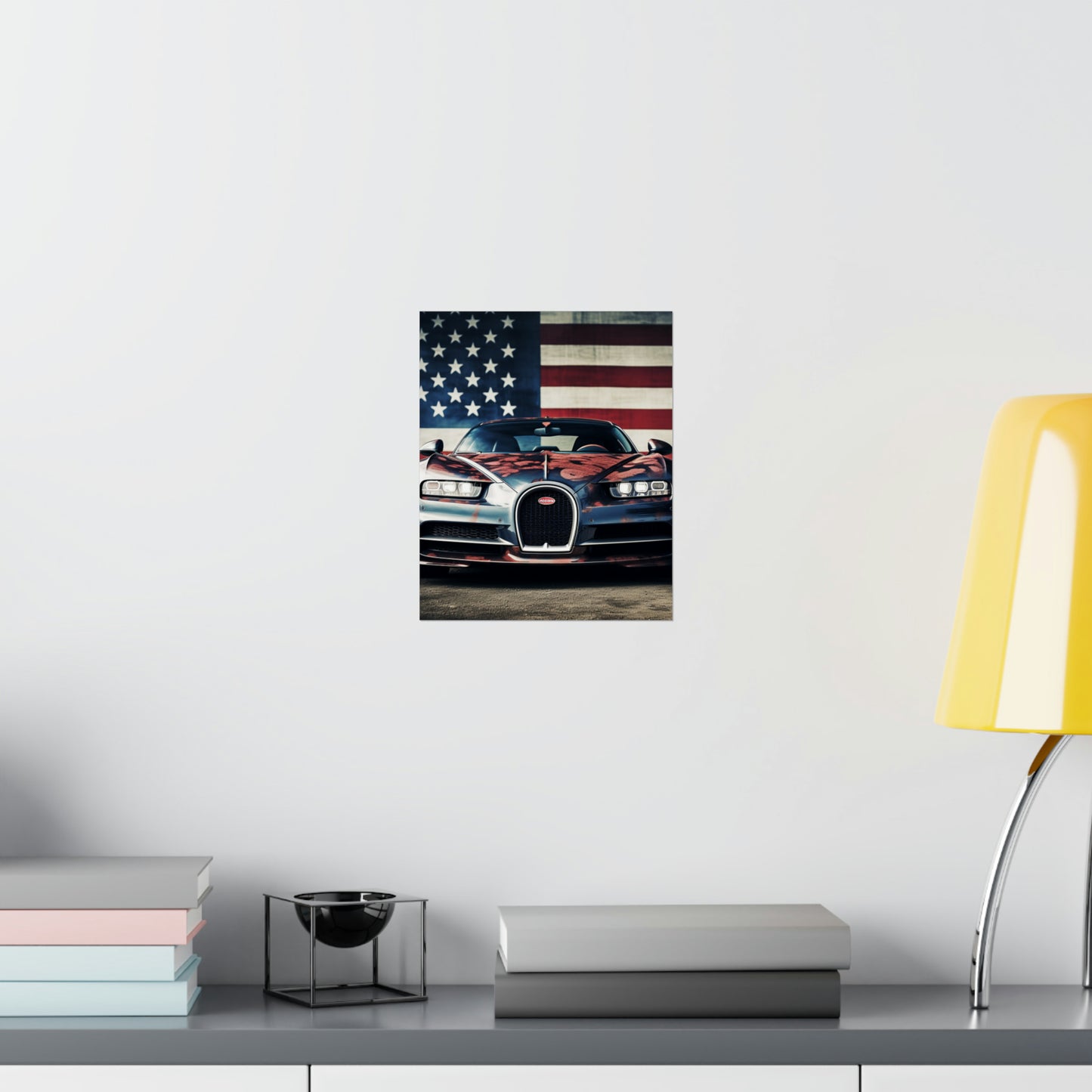 Premium Matte Vertical Posters Bugatti Flag 3