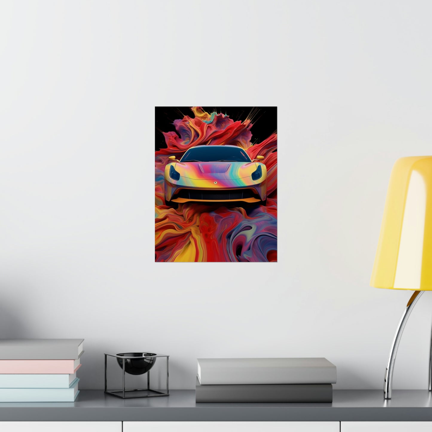 Premium Matte Vertical Posters Ferrari Water Fusion 1