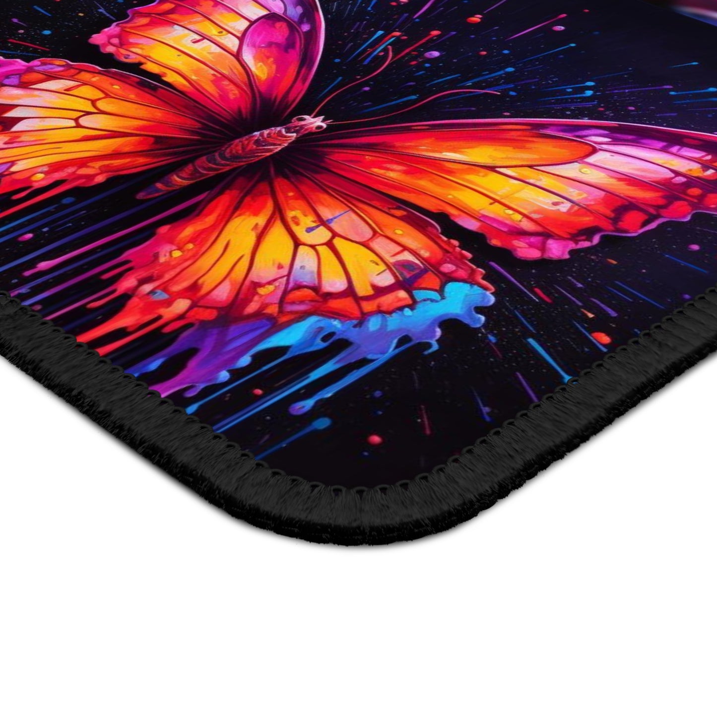 Gaming Mouse Pad  Pink Butterfly Flair 5